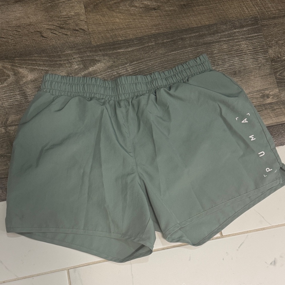 Puma Women's Athletic Shorts in Olive